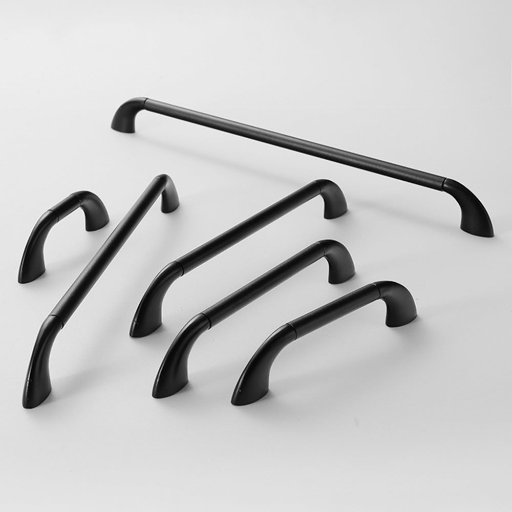 Round Bar Cabinet Pulls with Curved Tapered Feet