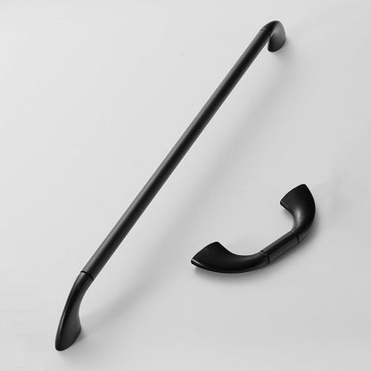 Round Bar Cabinet Pulls with Curved Tapered Feet
