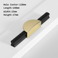 Gold / Black Half Moon Cabinet Pulls and Drawer Handles
