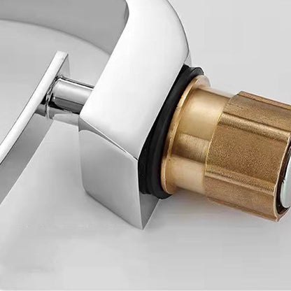 Cadenza Modern Crescent Waterfall Single-Handle Bathroom Sink Faucet