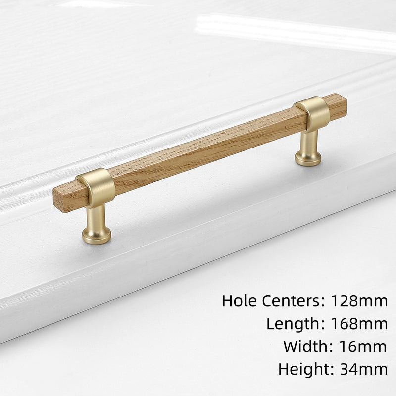 Wood Square Bar Cabinet Pulls and T-Knobs for Wardrobes