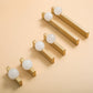 Natural Crystal Sphere Brass Cabinet Handles and Knobs