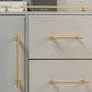 Vintage Brass Round Bar Cabinet Pulls