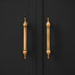 French Retro Turned Brass Cabinet Pulls and Knobs