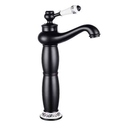 Aurex Retro Solid Brass Single Hole Bathroom Sink Faucet, Sink Mixer, Hot and Cold Water Tap