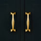 Wide Arched Brass Cabinet Pulls and Drawer Handles