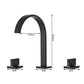 Deck Mounted 2 Handles Waterfall Bathroom Faucets