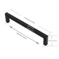 Matte Black Square Bar Cabinet Pulls