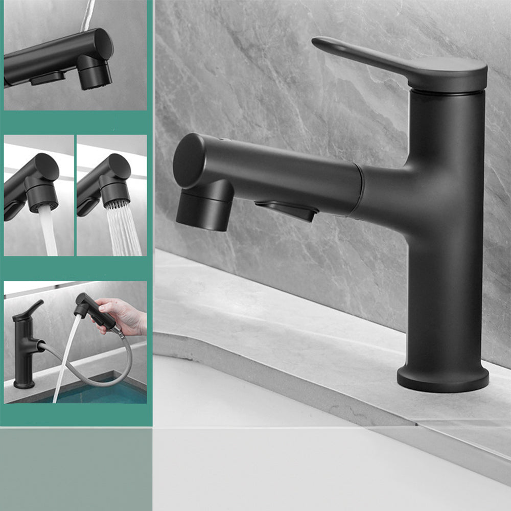 Varden Modern Cylindrical Dual-Mode Pull-Out Bathroom Sink Faucet