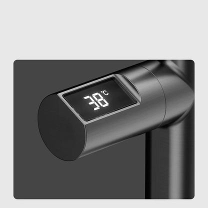 Pull-Out Bathroom Sink Faucet With Digital Temperature Display