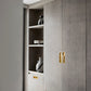 Slotted Recessed Cabinet Pulls in Gold, Black, and Gray