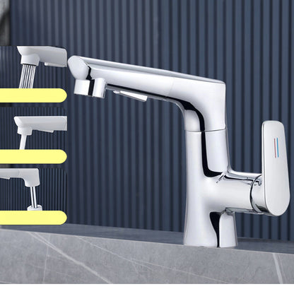 Bravik Modern Single-Hole Pull-Out Bathroom Sink Faucet with Swivel Spout