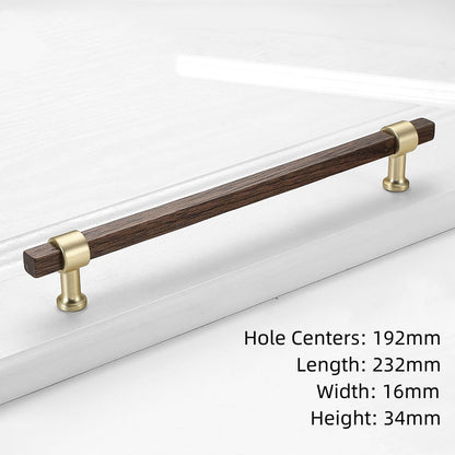 Wood Square Bar Cabinet Pulls and T-Knobs for Wardrobes