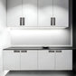Slotted Recessed Cabinet Pulls in Gold, Black, and Gray