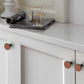 Retro Brown Leather Drawer Pulls