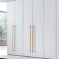 Two-Tone Ribbed Aluminum Alloy Cabinet and Drawer Pulls