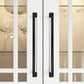 Two-Tone Rectangular Cabinet Pulls with Matching Square Knobs