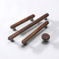Walnut Wood Inlay Cabinet Handles and Knobs