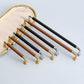 Leather-Wrapped Round Bar Cabinet Pulls and Door Handles