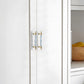 Colorful Ceramic Cabinet Pulls and Knobs with Gold-Tone Trim