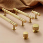 Ribbed Solid Brass Cabinet Pulls and Matching Knobs