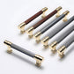 Two-Tone Ribbed Aluminum Alloy Cabinet and Drawer Pulls