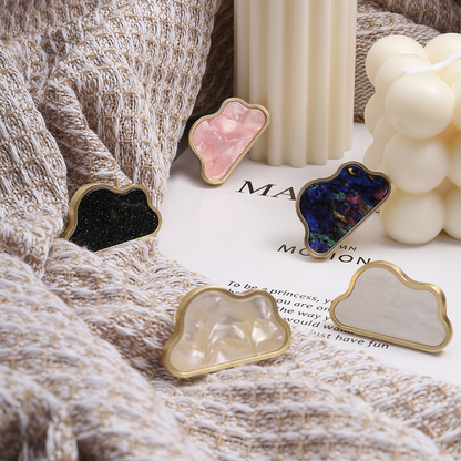 Cloud-Shaped Cabinet Knobs with Colored Insets