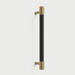 Colorful Leather and Brass Cabinet Pulls and Knobs