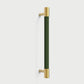 Colorful Leather and Brass Cabinet Pulls and Knobs