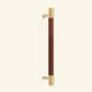 Colorful Leather and Brass Cabinet Pulls and Knobs
