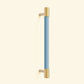 Colorful Leather and Brass Cabinet Pulls and Knobs