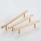 Wood and Brass Cabinet Pulls for Cabinets and Drawers