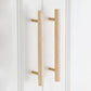 Wood and Brass Cabinet Pulls for Cabinets and Drawers