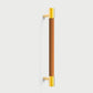 Colorful Leather and Brass Cabinet Pulls and Knobs