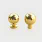 Hammered Gold Brass Cabinet Knobs, Single Hole
