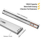 10 Pair Silver Full Extension Push to Open Soft Close Drawer Slides