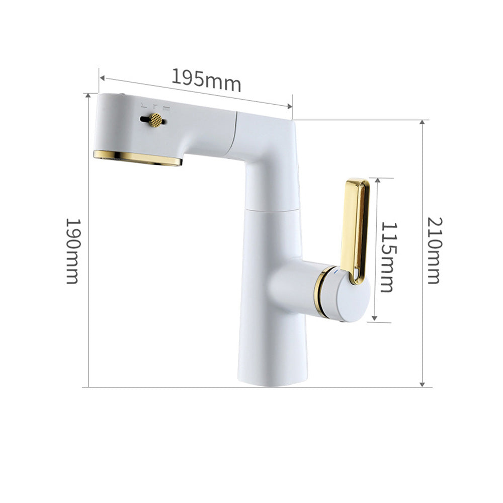 Belluno Modern Single-Handle Pull-Out Bathroom Sink Faucet with LED Temperature Display