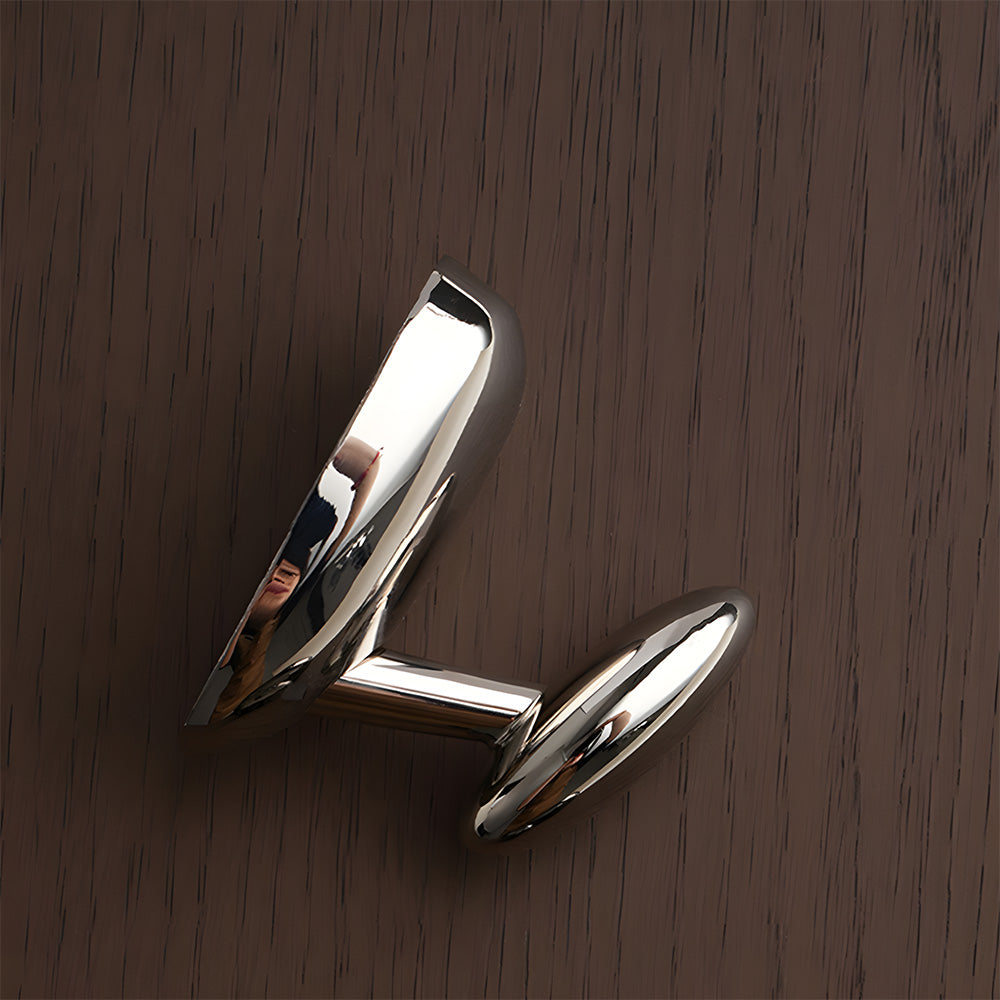 Solid Brass Pebble Wall Hooks for Coats & Towels