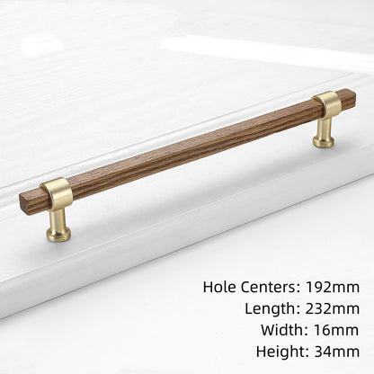 Wood Square Bar Cabinet Pulls and T-Knobs for Wardrobes