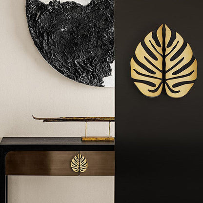 Brass Leaf Cabinet Knob Pairs for Double Cabinet Doors