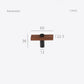 Wood Grain Cabinet Handles and Knobs with Metal Posts