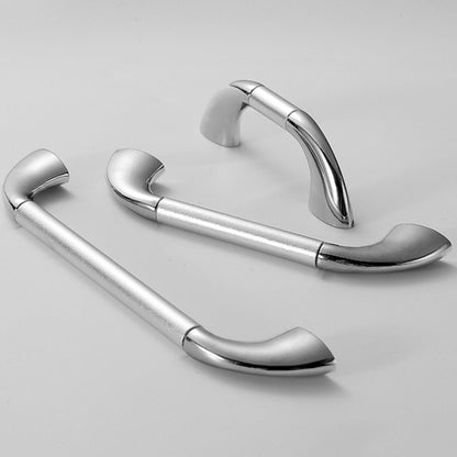 Round Bar Cabinet Pulls with Curved Tapered Feet