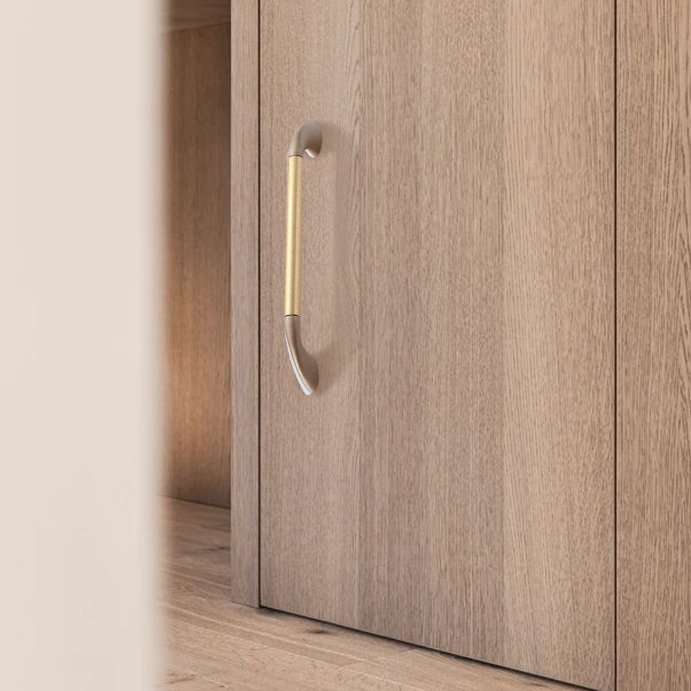 Round Bar Cabinet Pulls with Curved Tapered Feet
