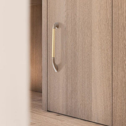 Round Bar Cabinet Pulls with Curved Tapered Feet