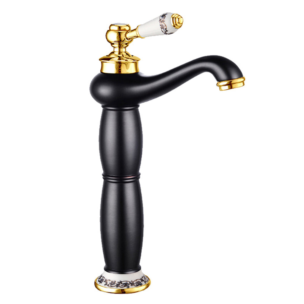 Aurex Retro Solid Brass Single Hole Bathroom Sink Faucet, Sink Mixer, Hot and Cold Water Tap