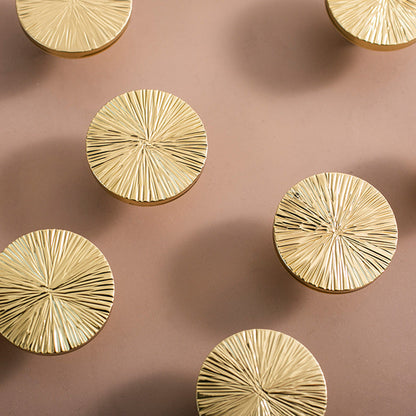 Solid Brass Texture Knob Cabinet Pulls Knobs