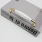 White Ceramic Cabinet Pulls and Knobs, Gold / Black Options