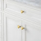 Colorful Ceramic Cabinet Pulls and Knobs with Gold-Tone Trim
