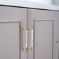 Colorful Ceramic Cabinet Pulls and Knobs with Gold-Tone Trim