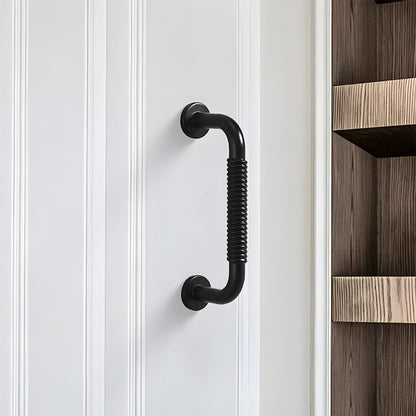 Threaded Ribbed Cabinet Handles and Pulls for Wardrobes